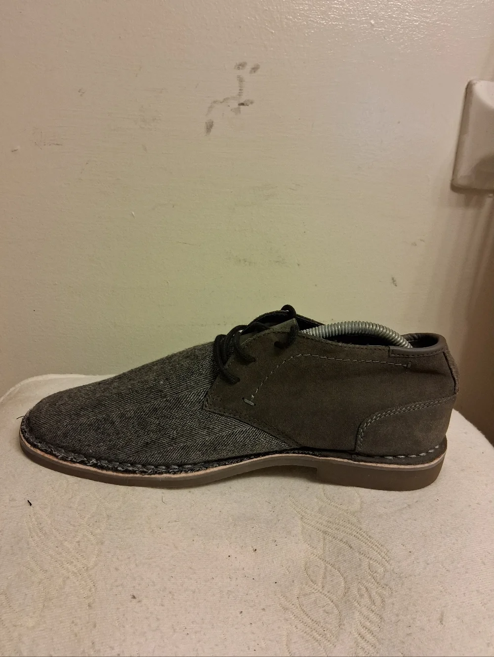 Men's Gray KENNETH COLE REACTION Herringbone Lace-Up Shoes size 11 M